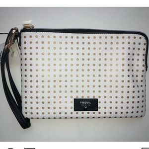 Fossil White and Gold Wristlet